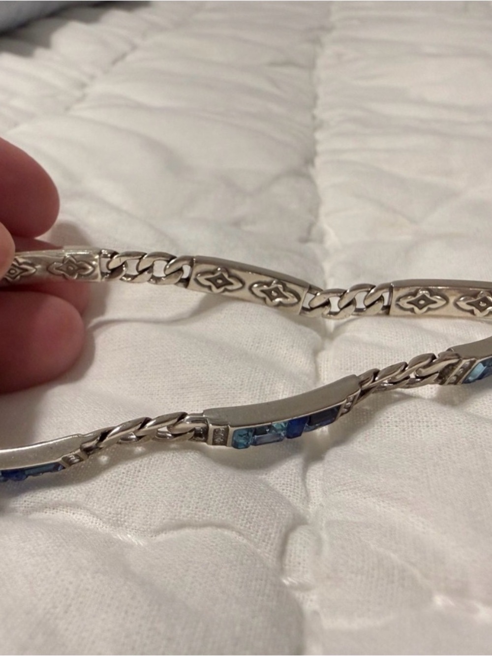 🦋💎 NWT BRIGHTON Blue Swarovski Crystal Bracelet MINT CONDITION! - Picture 2 of 4